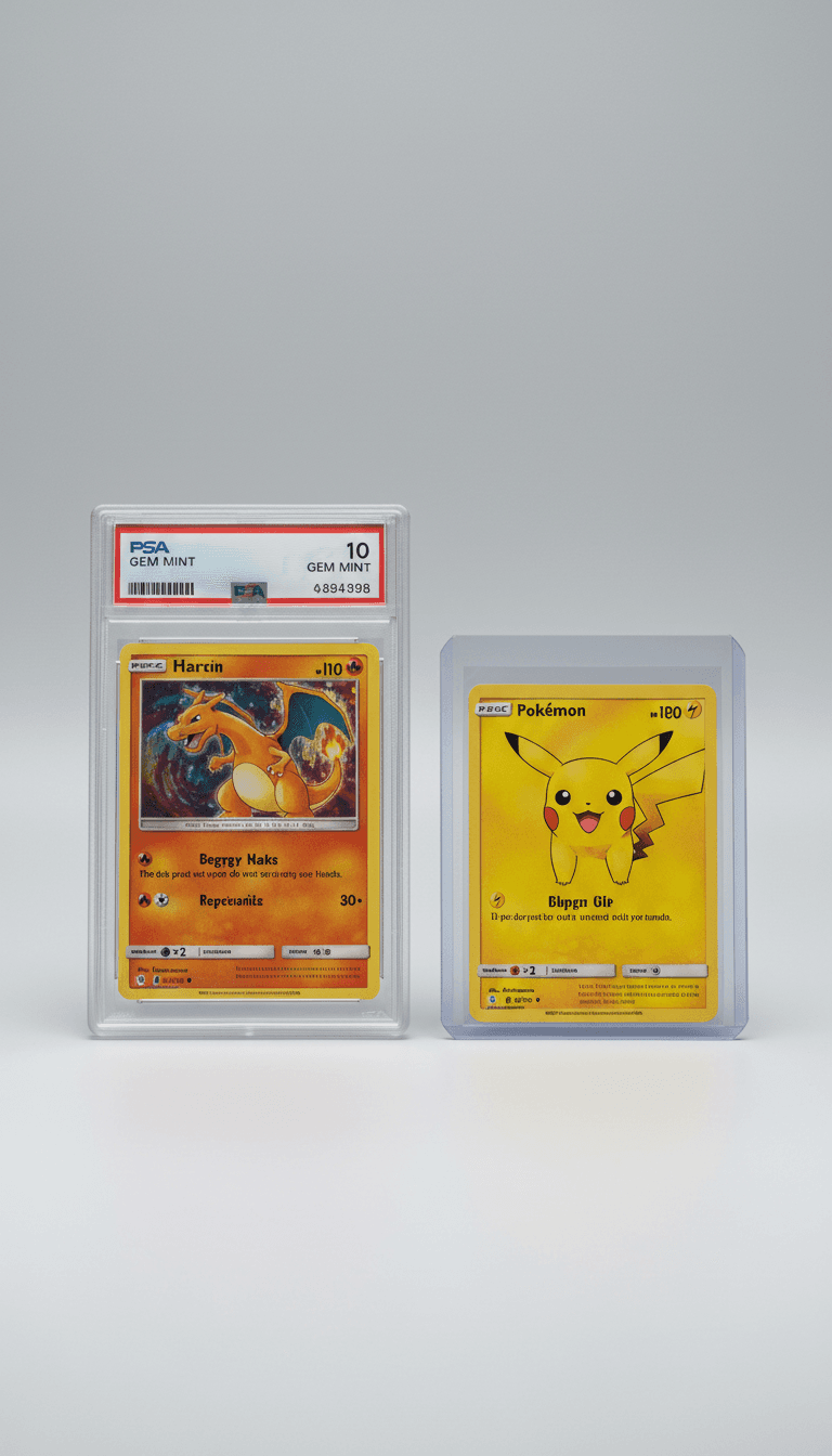 Graded and raw cards