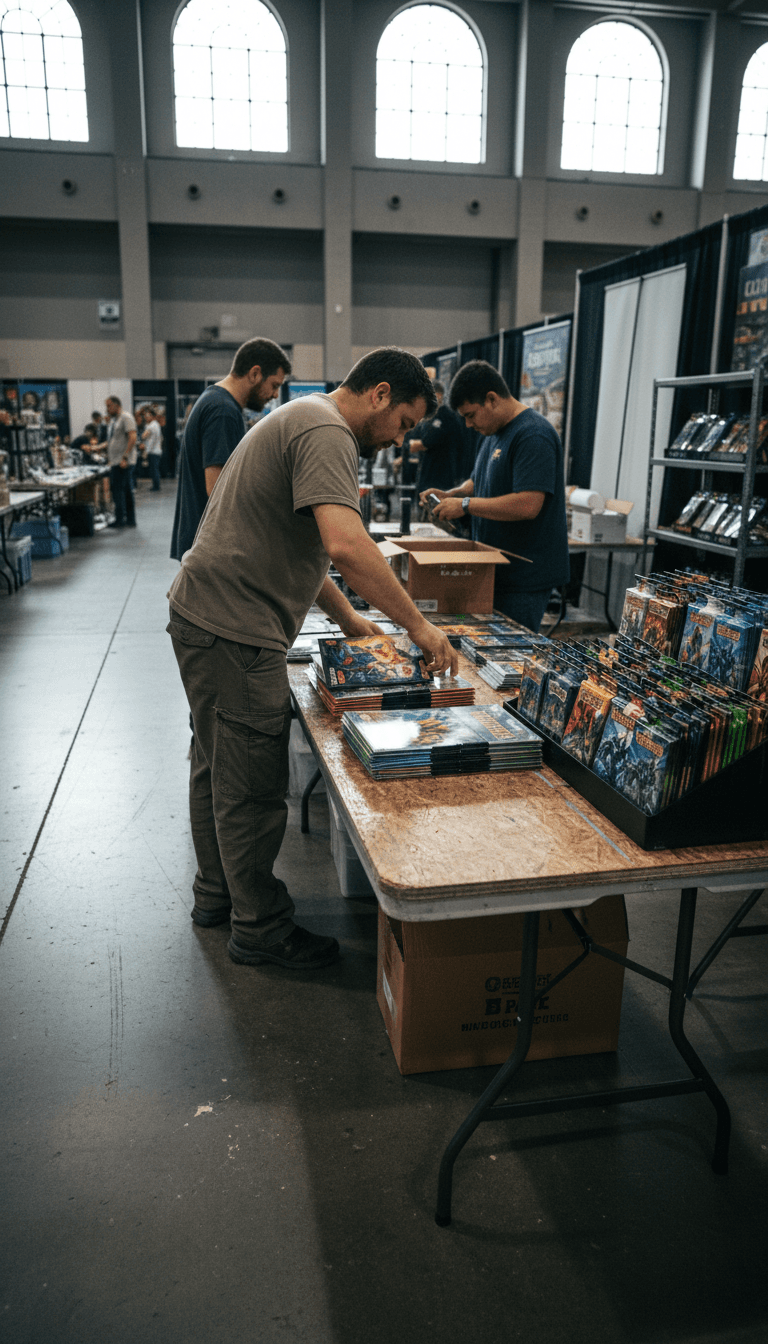 Birmingham Card Expo vendor setup
